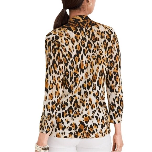 Chico's The Perfect Layer Cardigan Trending Leopard Print Size XL - Picture 4 of 7
